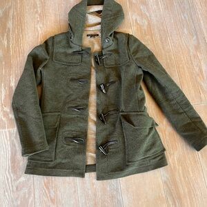 Theory Dark Green Toggle Utility Jacket